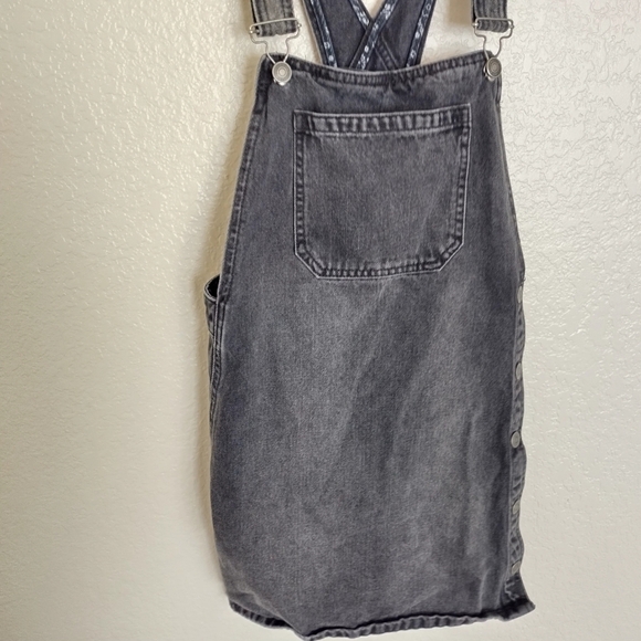 Free People Louise Denim Skirtall in Rocky Mountain Black sz 4 - Picture 6 of 7